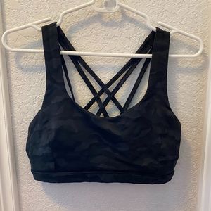 Lululemon Free to be Serene Bra in black camo